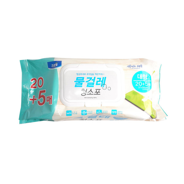 크린랩 물걸레청소포 대형 37x20cm 25매