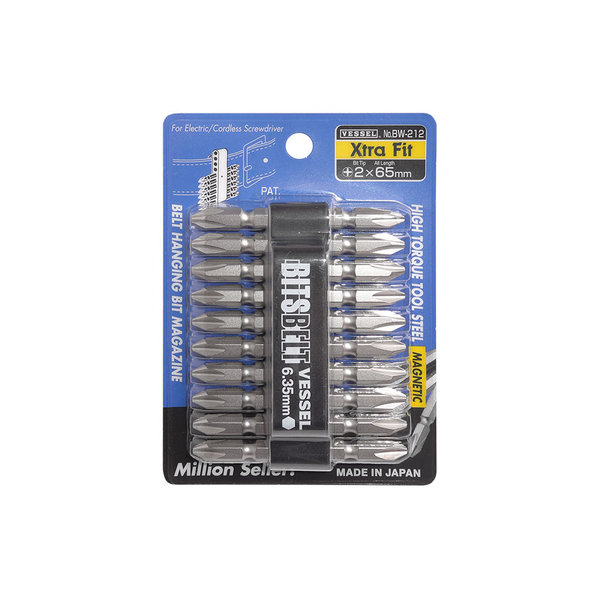 베셀 비트세트(BW-212) 10P 전동 비트 십자 드라이버 