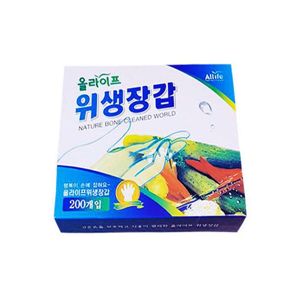 (마켓해머) 올라이프 위생장갑 200개입/일회용/장갑